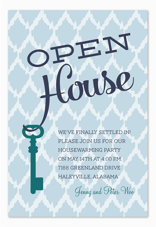 Open House Birthday Party Invitation Wording Open House Key Party 