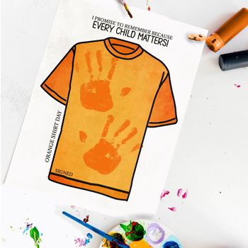 ORANGE SHIRT DAY KINDERGARTEN ACTIVITY EVERY CHILD MATTERS DIY 
