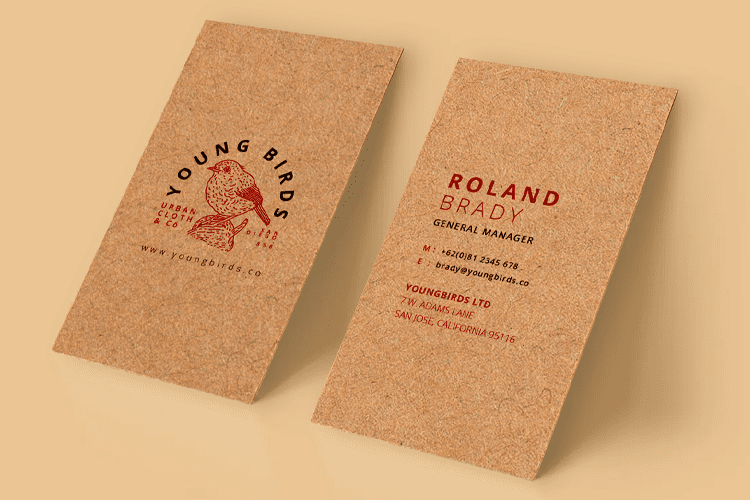 printable kraft paper business cards