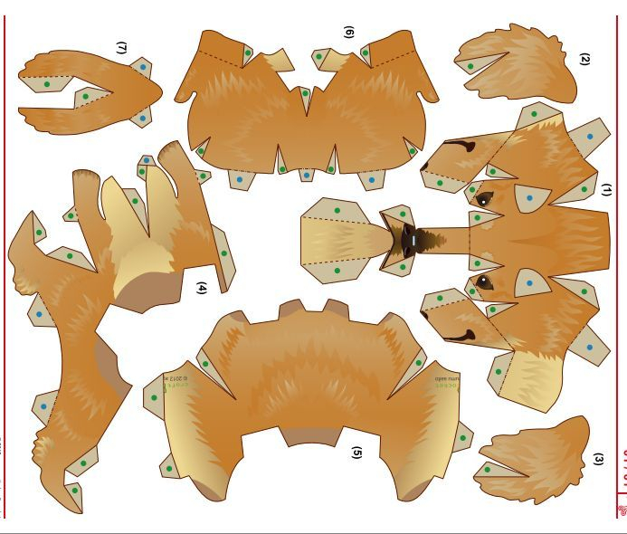 printable animal paper craft template