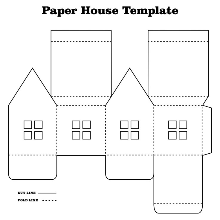 printable paper house craft templates
