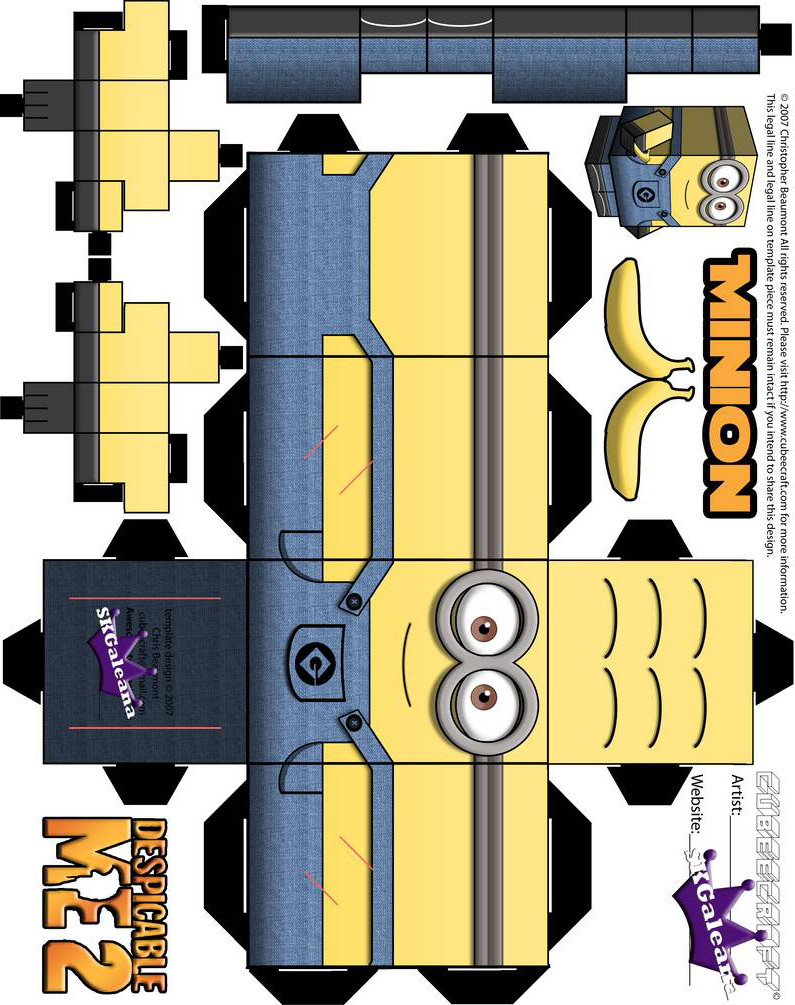 Paper Minion Template