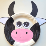 Paper Plate Cow Craft Free Template