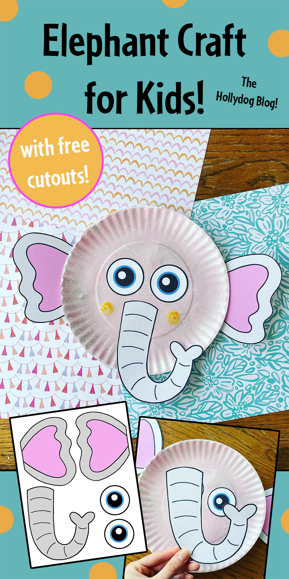 Paper Plate Elephant Craft For Preschool with Free Cutouts The 