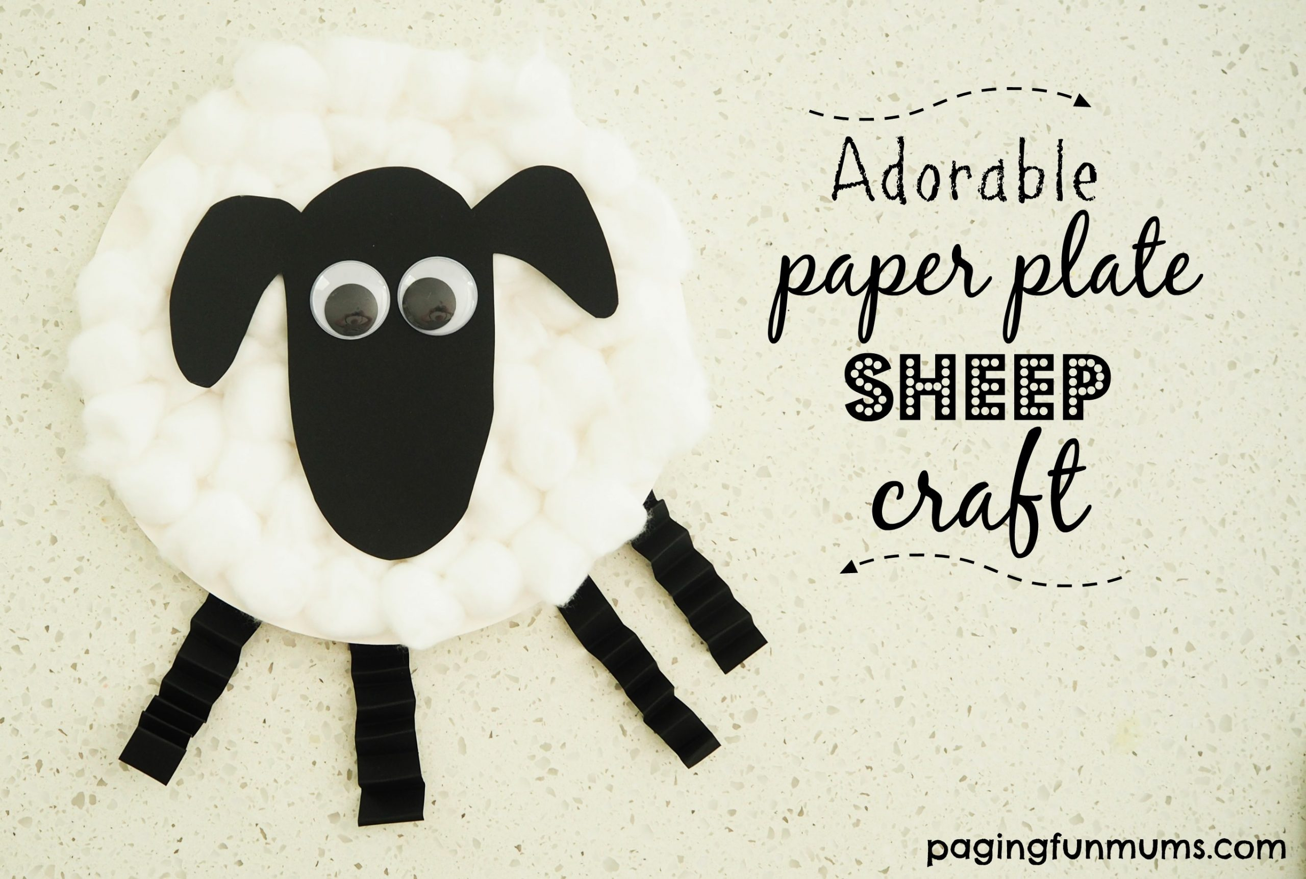 printable paper plate sheep craft template