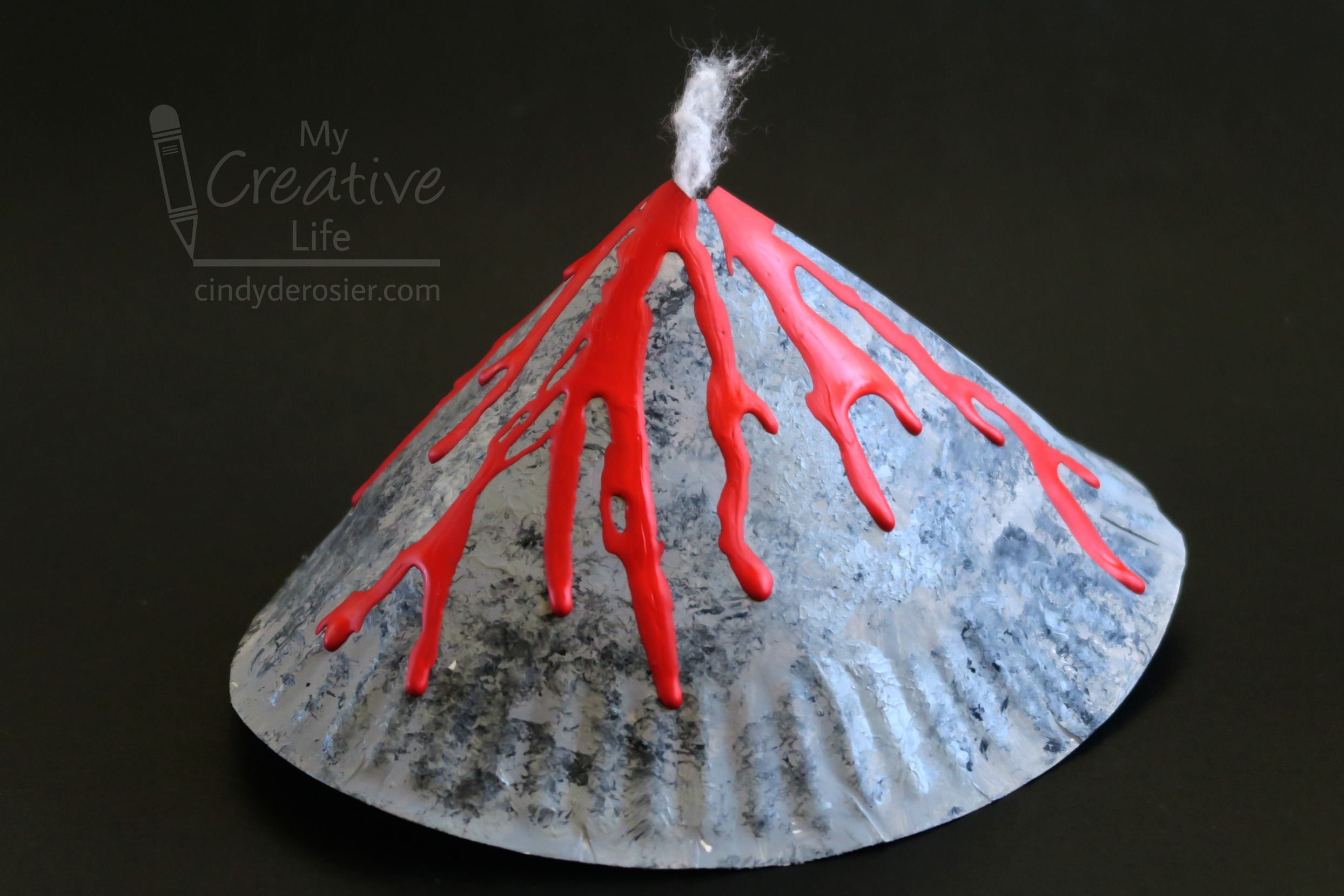 printable volcano craft