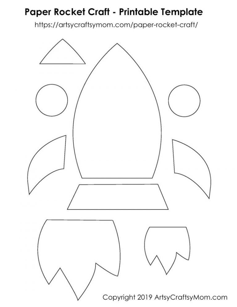 Paper Rocket Craft For Kids Free Template Rocket Craft Free 