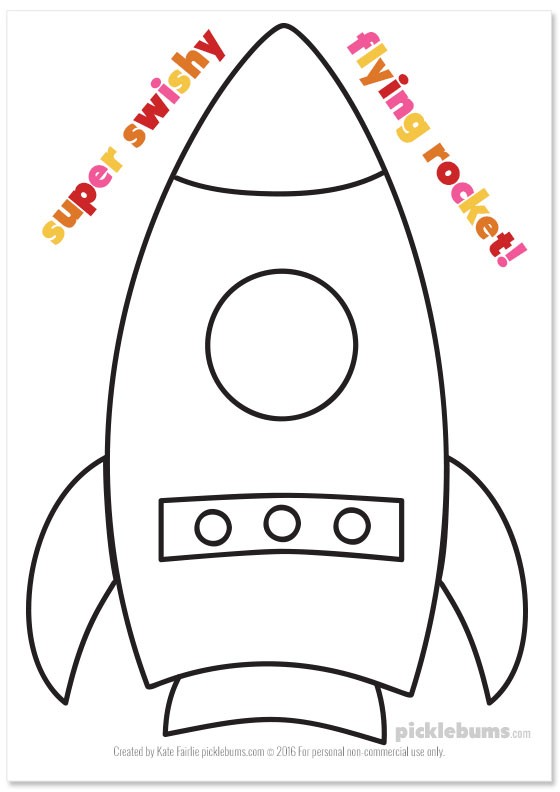 Paper Rocket Craft Printable Template Printable Templates