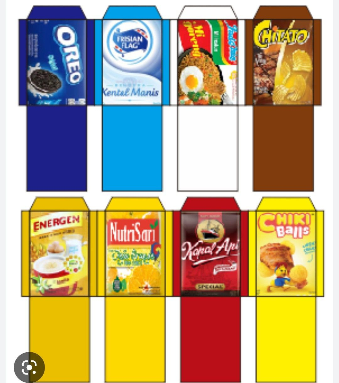 Paper Squishy Template Food