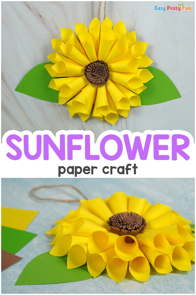 Paper Sunflower Craft Easy Peasy And Fun