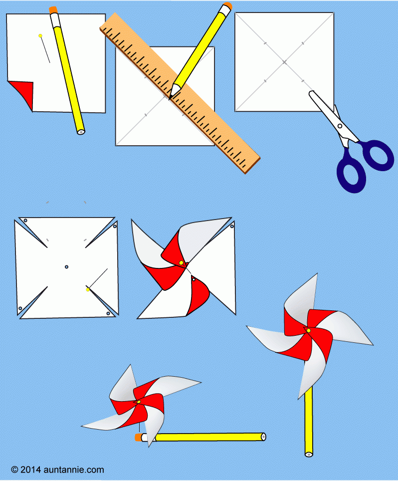 Paper Windmill Template Printable Word Searches