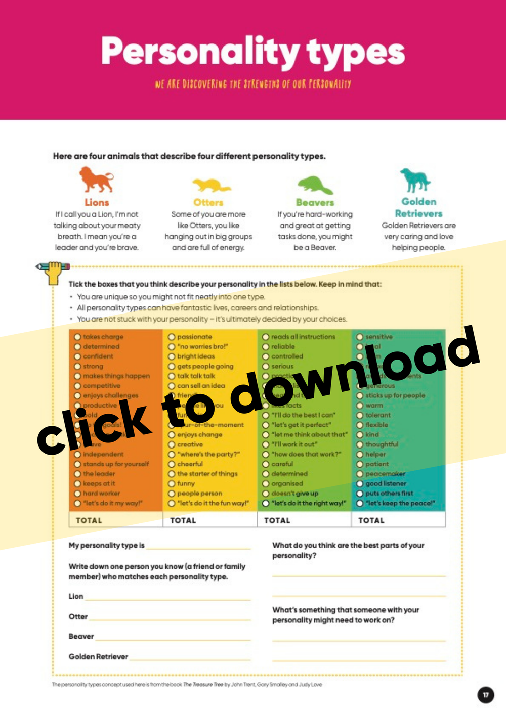 Personality Test Attitude Worksheets Library