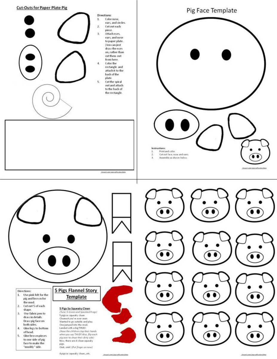 Pig Storytime Theme With Printable Crafts And Flannel Story For 