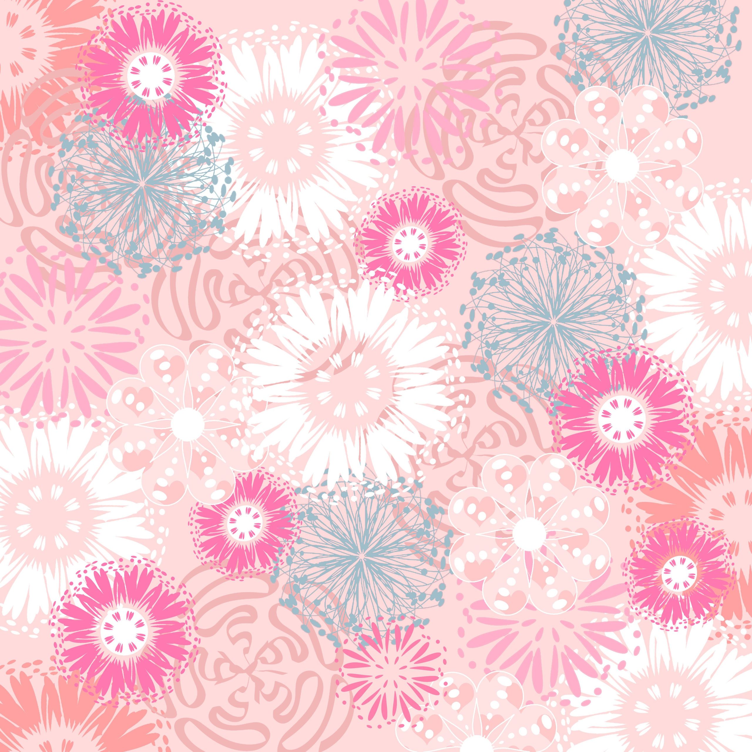 Pink And Flowery Scrapbook Free Printable Sheet Scrapbook Background 