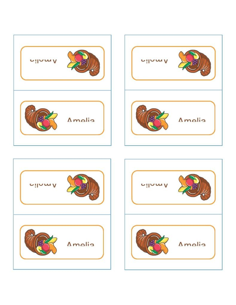 Place Cards Template Free