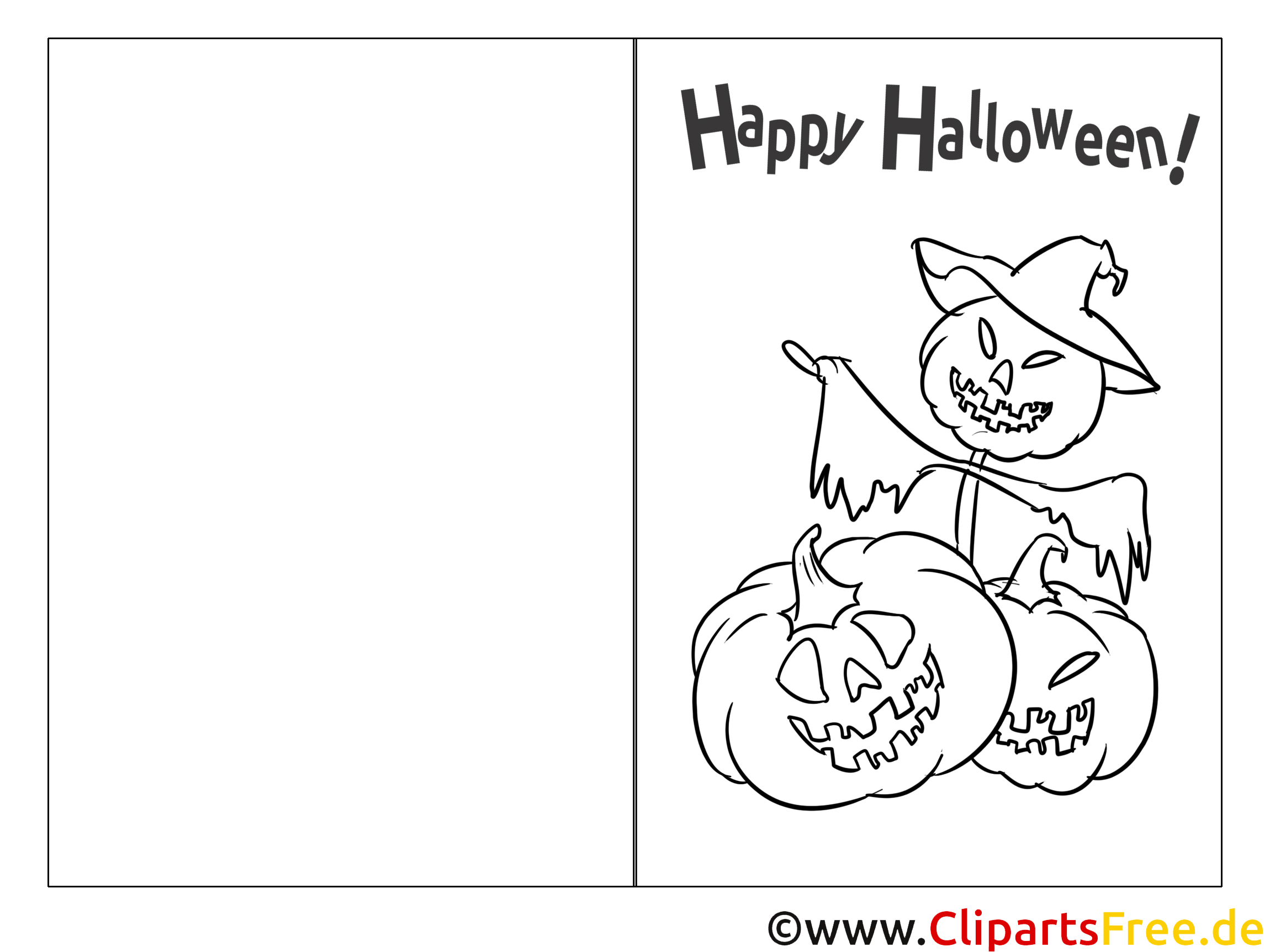 Plantilla De Tarjeta De Halloween
