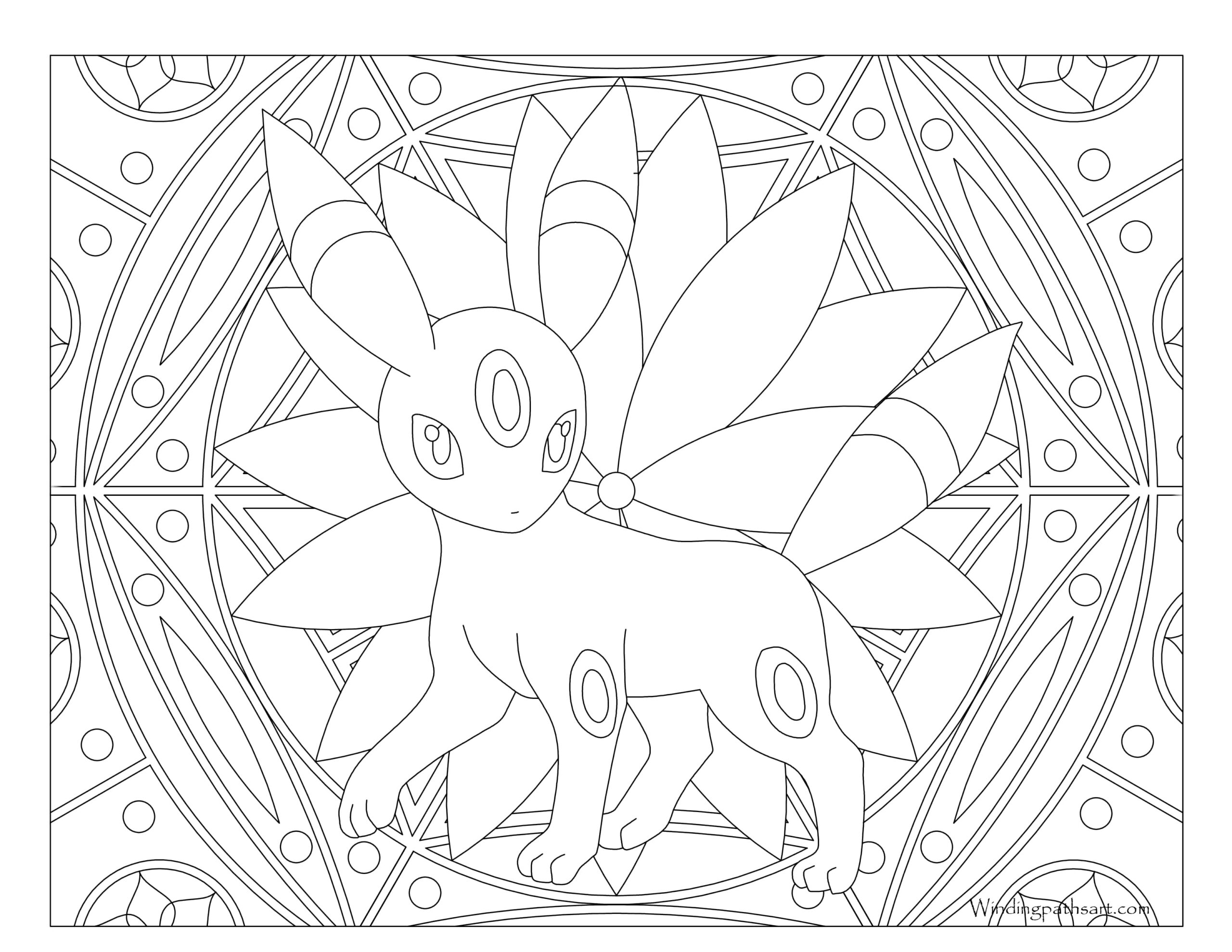 Pokemon Umbreon 6 Coloring Page Anime Coloring Pages
