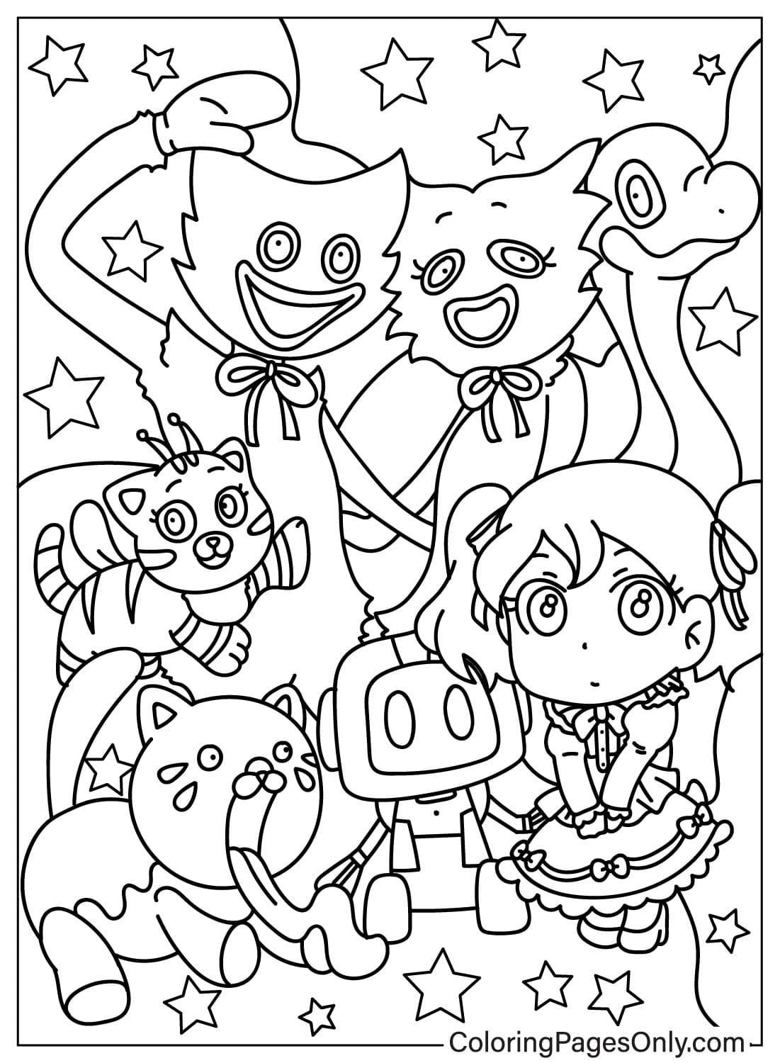 Poppy Playtime Coloring Page Free Printable Free Printable Coloring Pages
