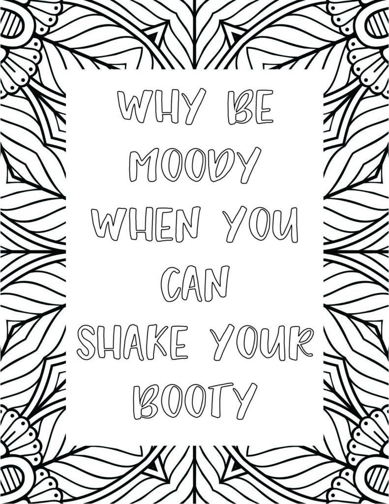 Positive Colouring Pages Printable