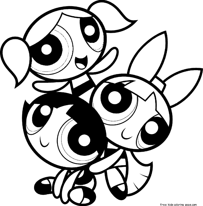 Powerpuff Girls Coloring Pages For Kids Cartoon Printable