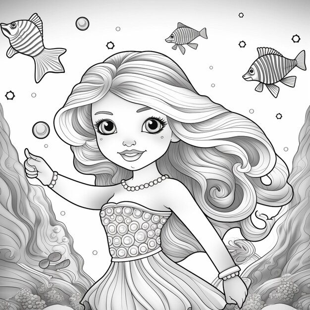 printable coloring pages for girls mermaid