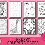 Preppy Coloring Pages Aesthetic Coloring Pages Printable Easy PDF