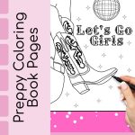 Preppy Coloring Pages Preppy Coloring Book Printable Easy Aesthetic