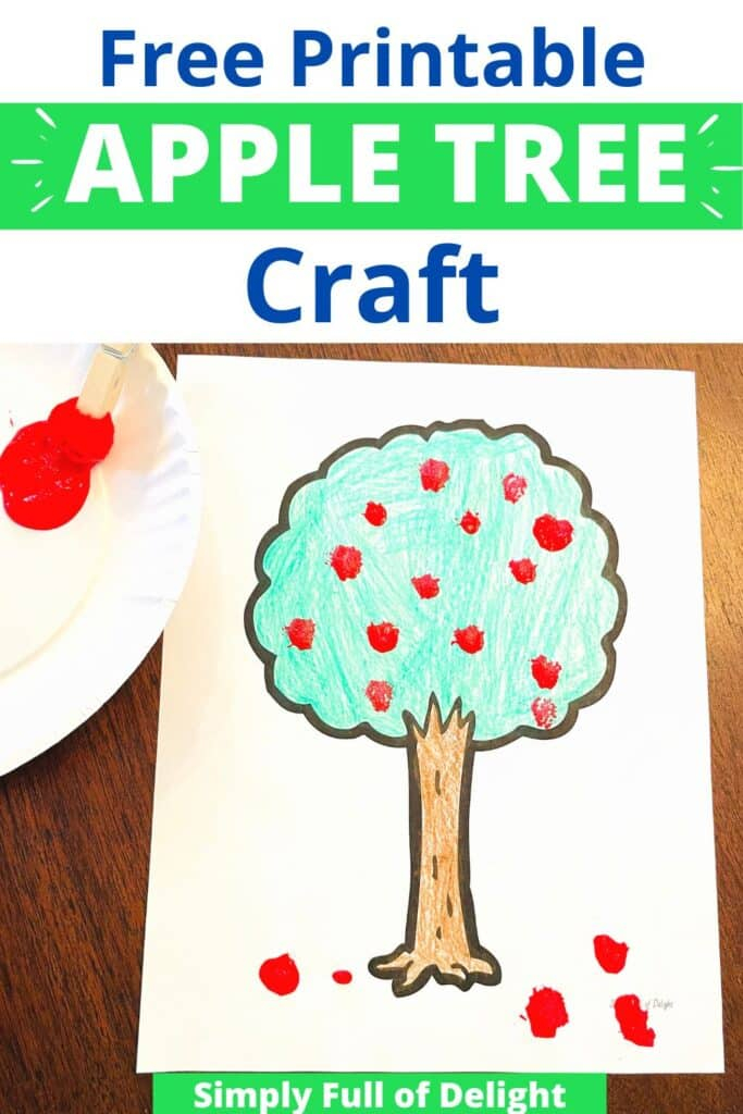Preschool Apple Tree Craft with Free Printable Apple Tree Simply 