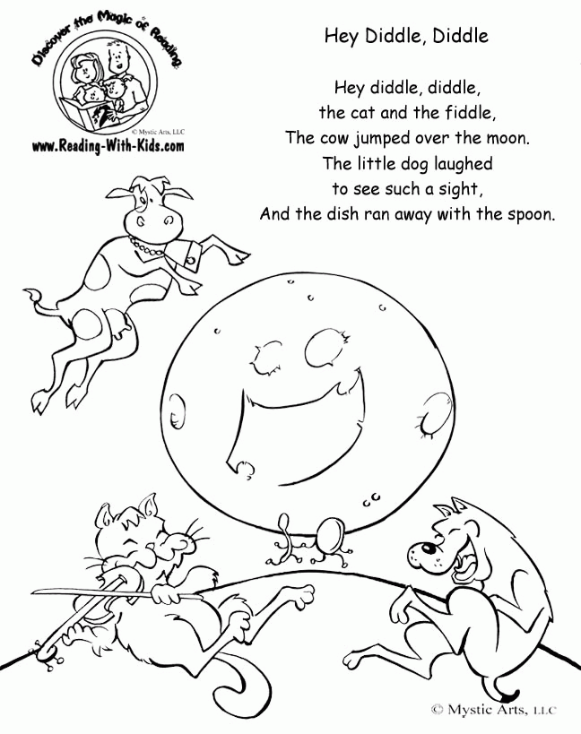 Preschool Nursery Rhymes Coloring Pages Coloring Home