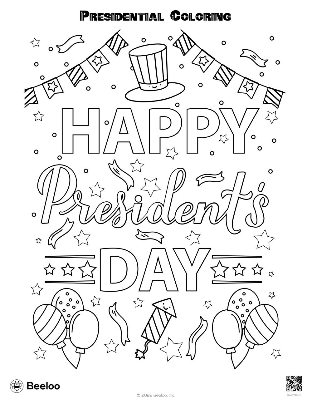 presidents day activities for kids printable