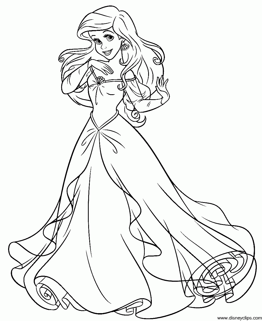 Princess Ariel Printable Coloring Pages Dev onallcylinders