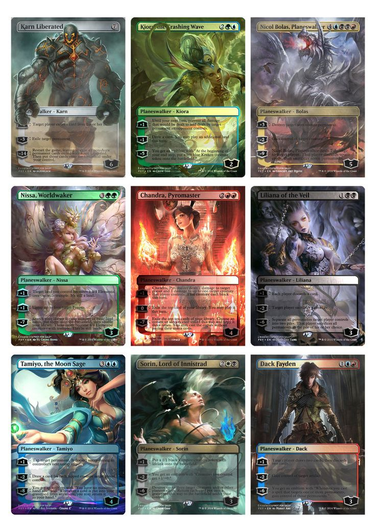 Print Template For 9 Of My Planeswalkers Mtg Altered Art Magic The 