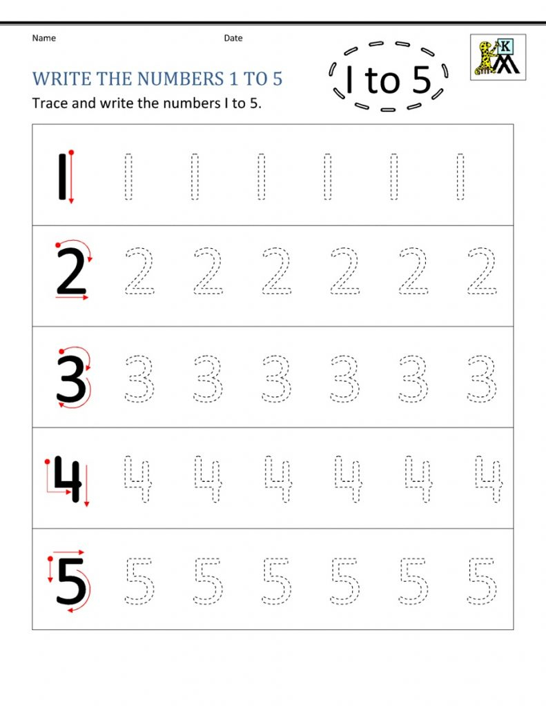 Printable Activities For 5 Year Olds Number And Words Activity Shelter