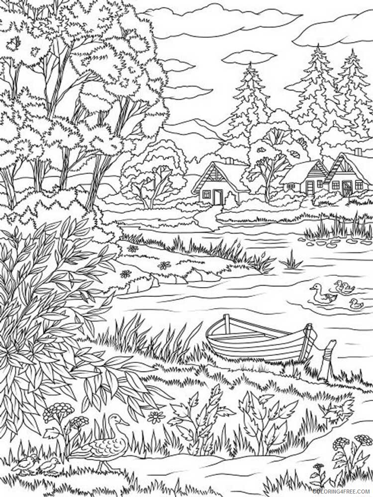 Printable Adult Coloring Pages Nature