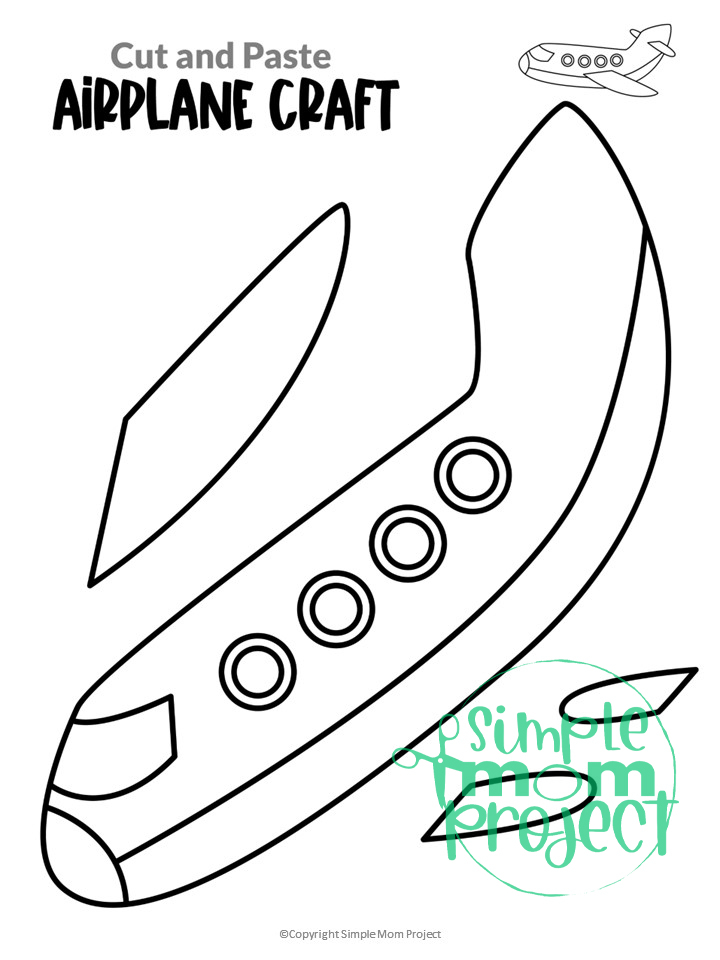 Printable Airplane Craft Template Simple Mom Project