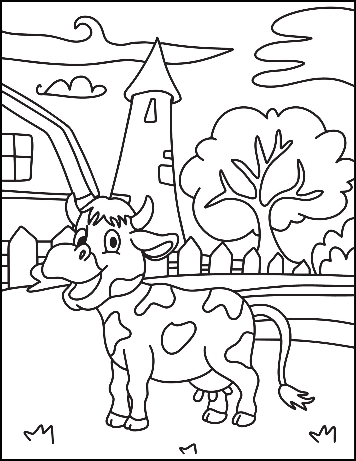 Printable Animal Coloring Pages For Toddlers Printable Farm Animal 