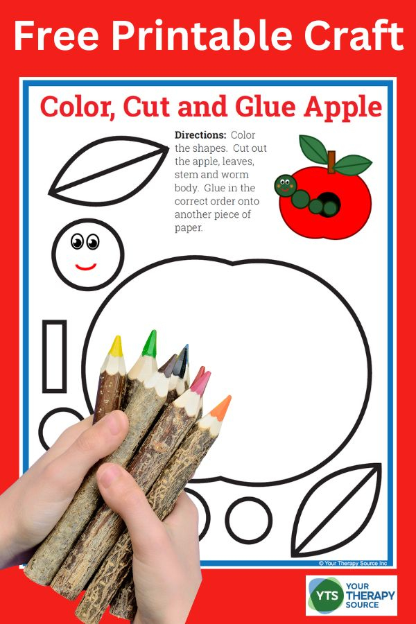 Printable Apple Craft A Fun Activity For Kids Your Therapy Source