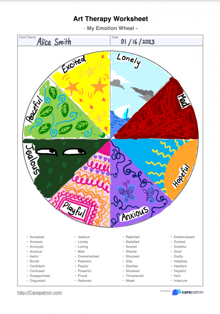 printable art therapy activities pdf for adults