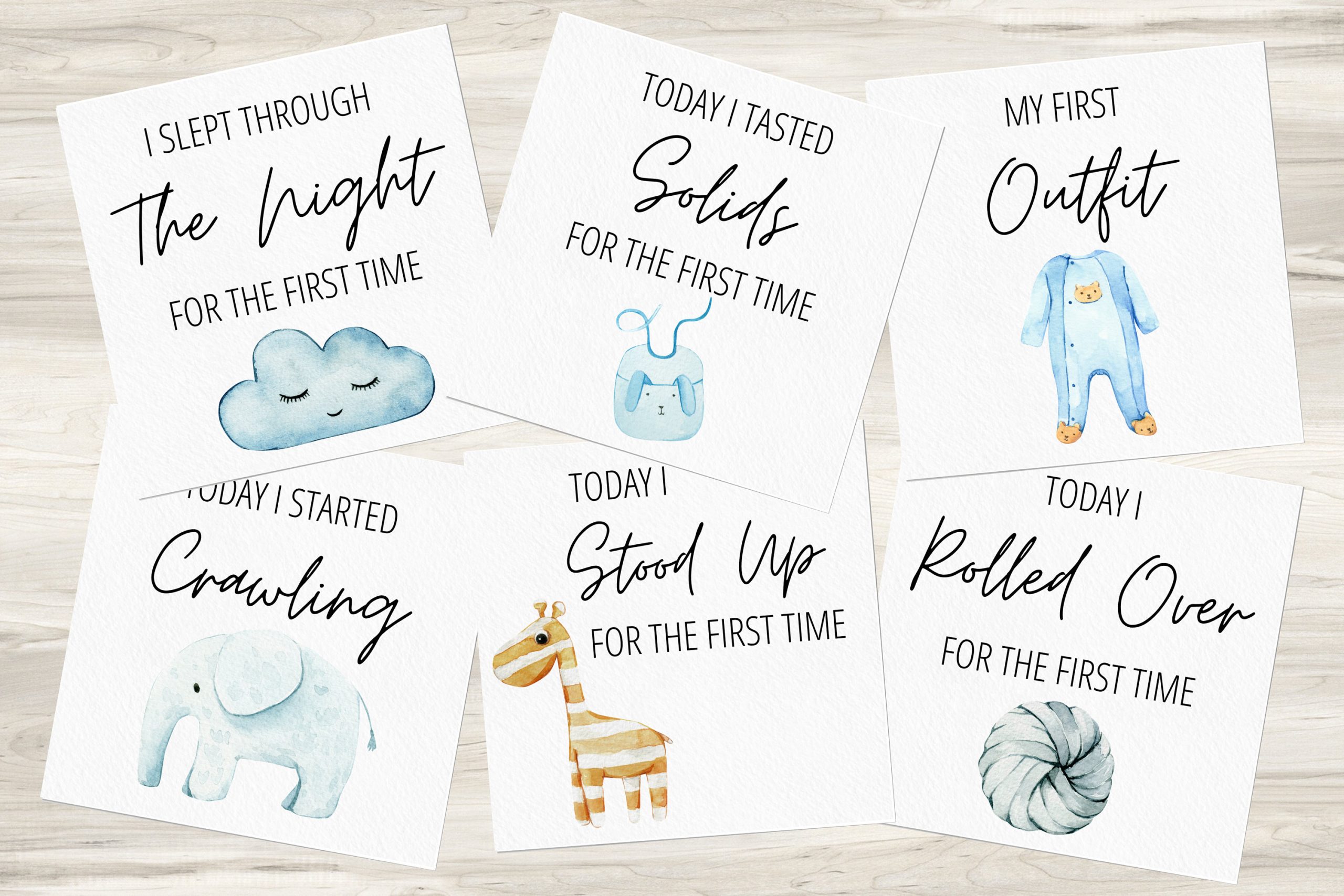 Printable Baby Milestone Cards Etsy UK