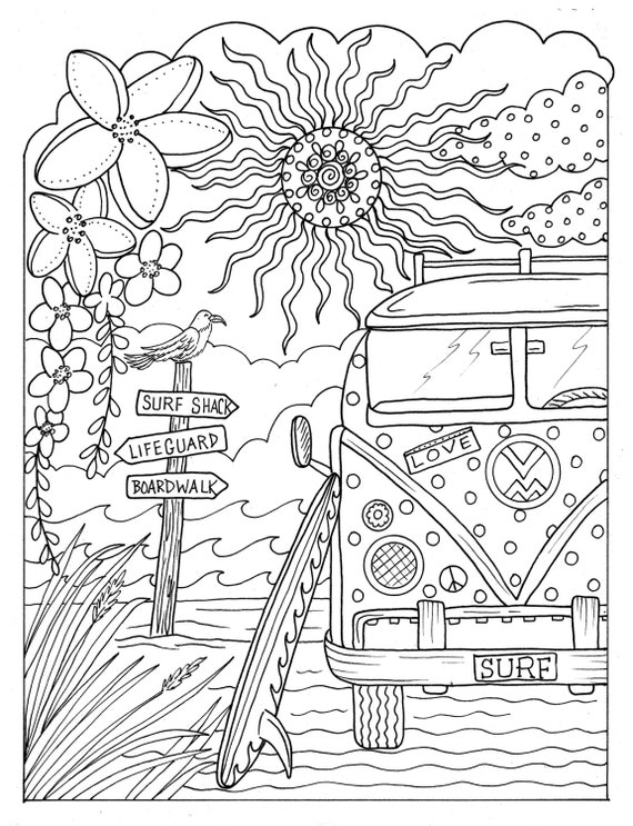 Printable Beach Coloring Pages For Adults Coloring Pages Free Printable 