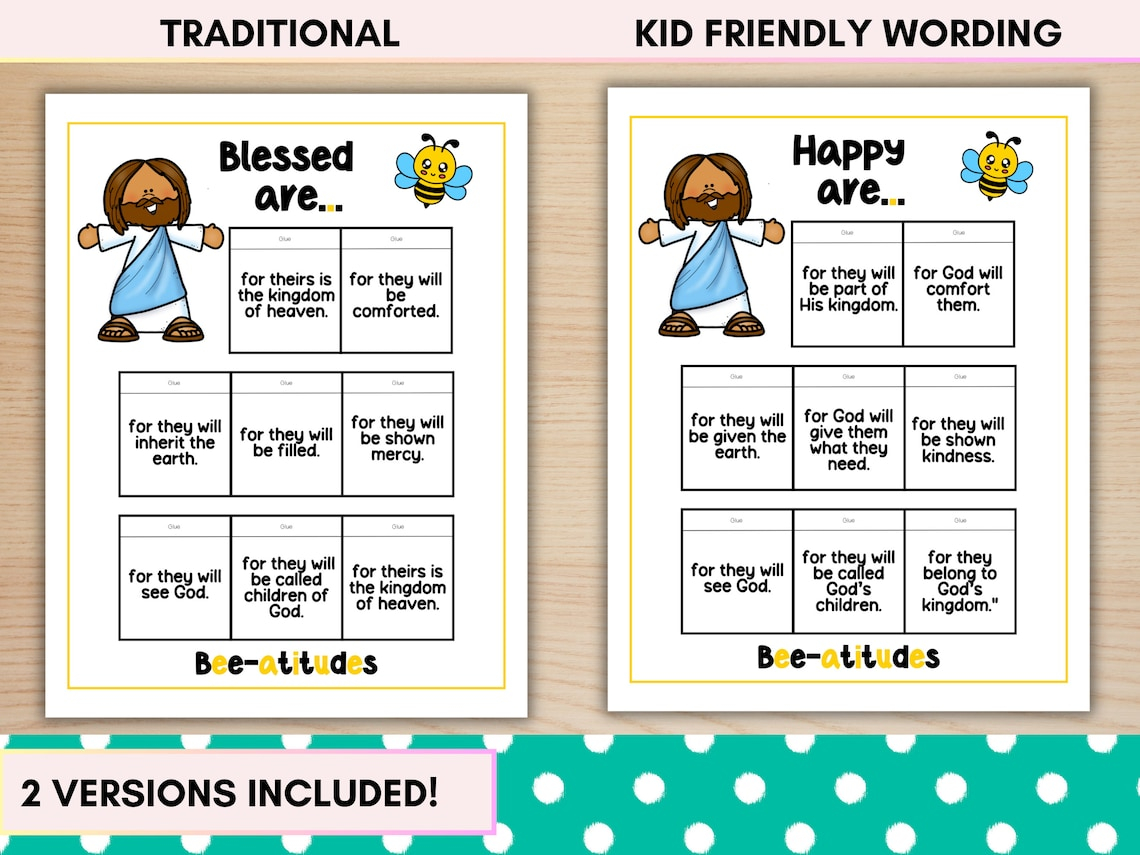beatitudes printable craft pdf free