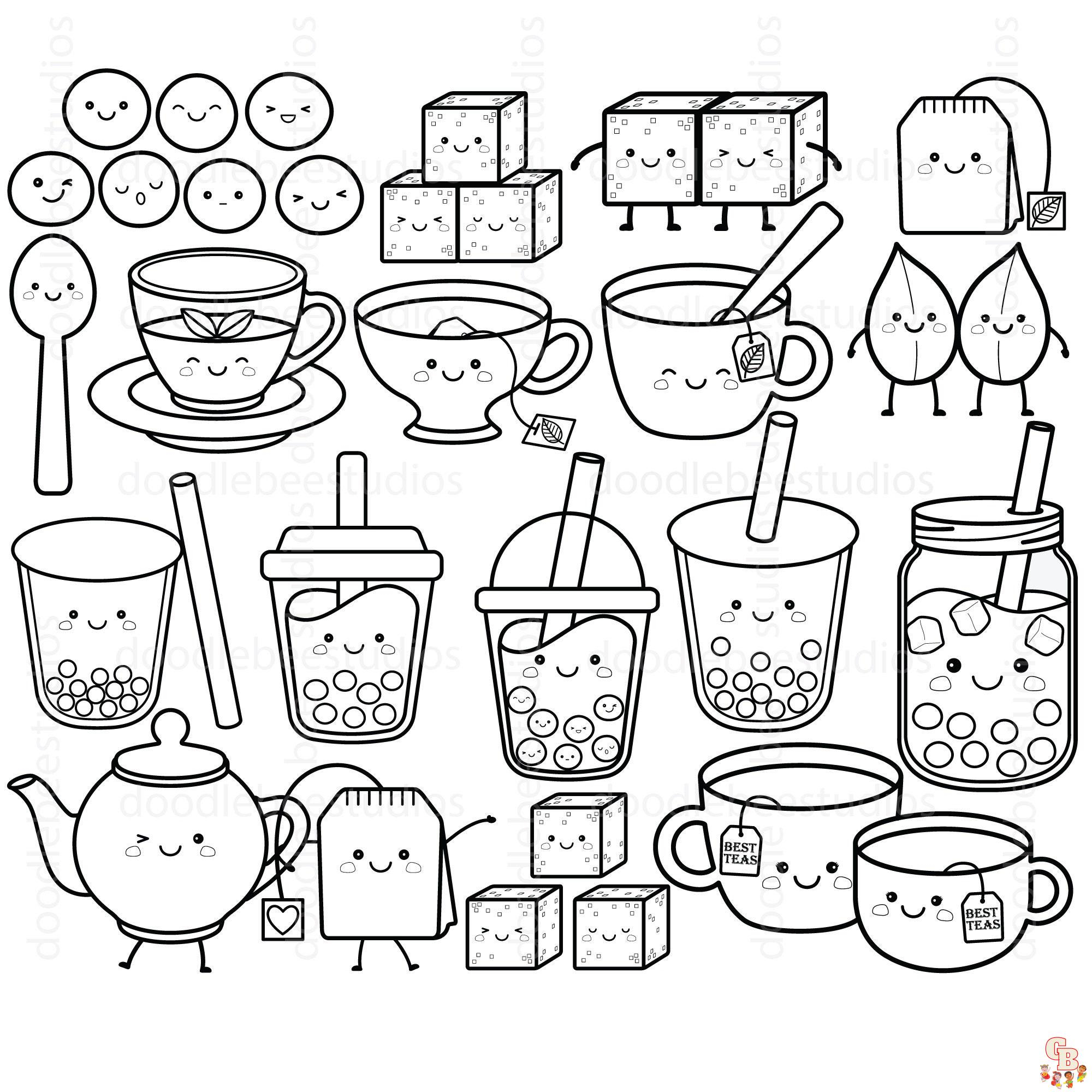 Printable Boba Coloring Pages Free Printable Templates