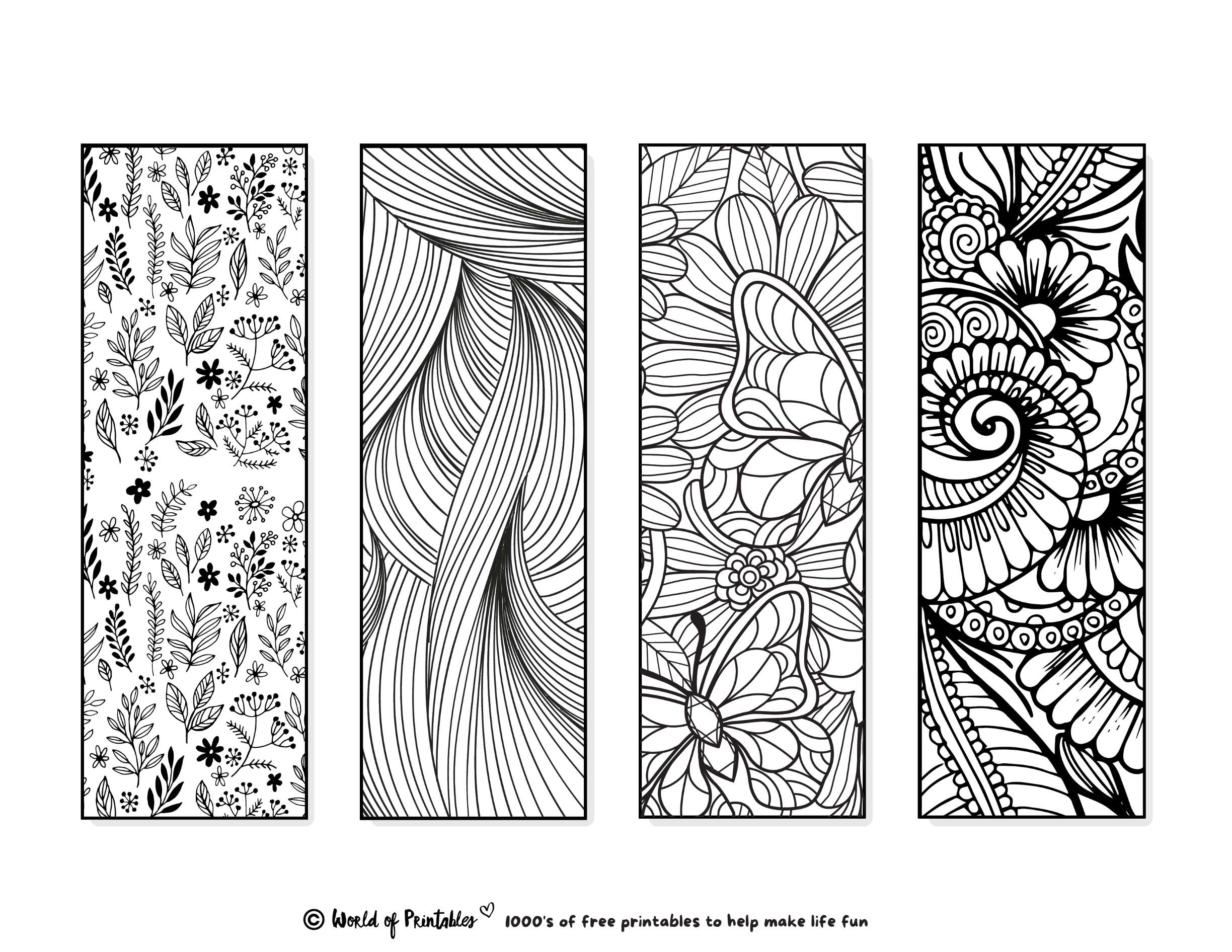 printable color your own bookmarks
