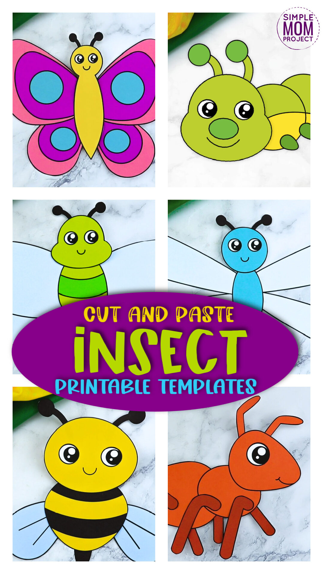 Printable Bug And Insect Craft Templates Simple Mom Project