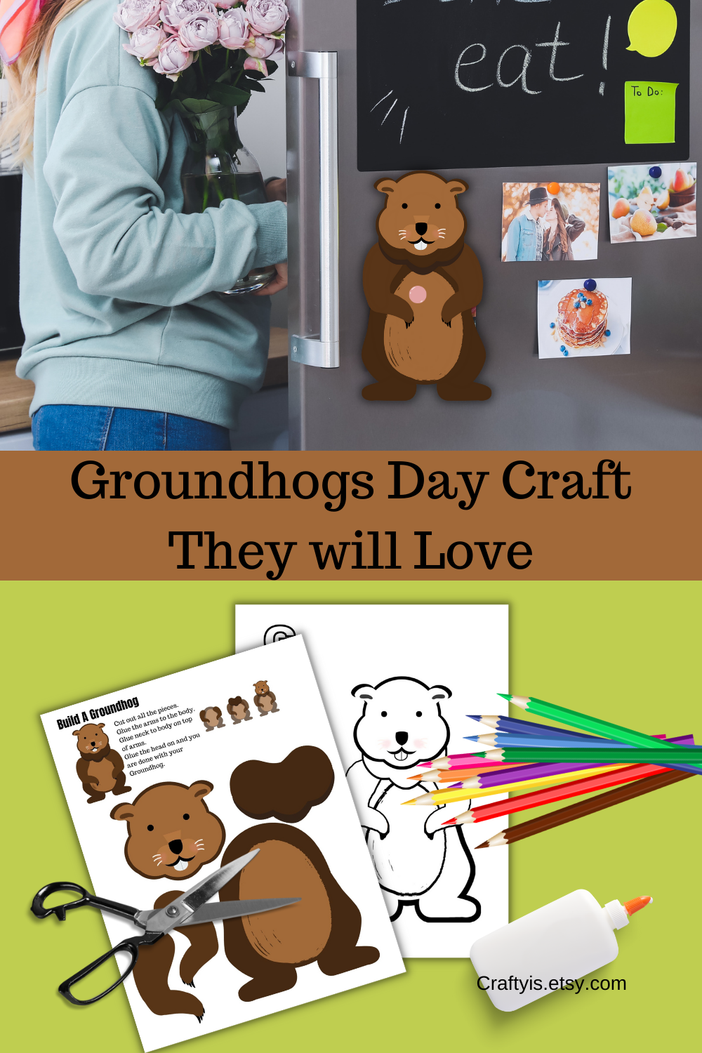 Printable Build A Groundhog Craft Groundhogs Day Kids Craft Kids 