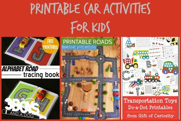 Printable Car Activities For Kids 3 Boys And A Dog