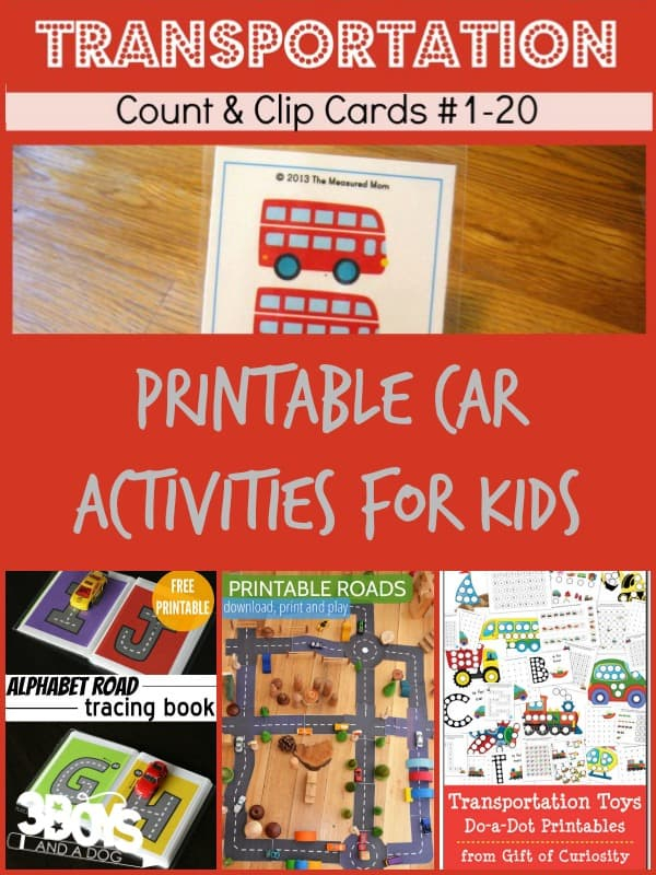 Printable Car Activities For Kids 3 Boys And A Dog