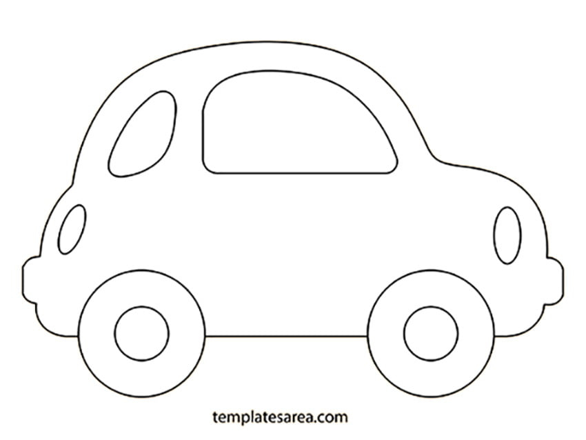 Printable Car Outline Template Ideal For Kids 39 Craft Projects 