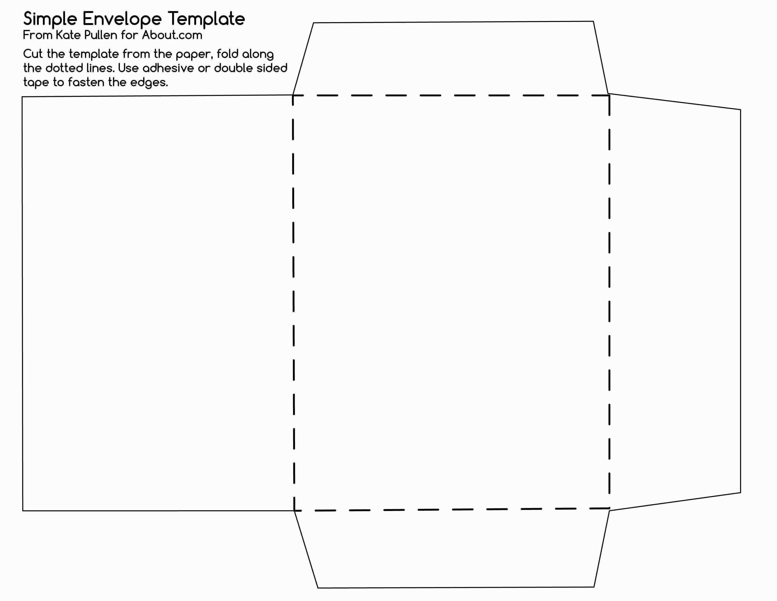 Printable Card Envelope