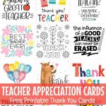 Printable Cards For Teacher Appreciation Week Printable Sight Words List